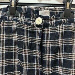 MIDI plaid skirt with button and pockets